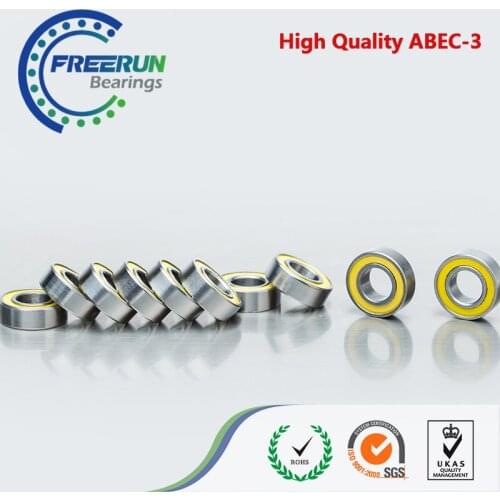 686-2RS 10PCS 6x13x5 Yellow rubber bearing 6x13x5mm 686 2RS ABEC3 Model bearing