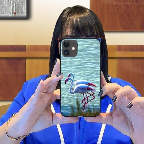 Flamingo Lovely Pink Phone Case For iphone 12 11 6 Mini Pro XS Max X XR 7 8 Plus Soft TPU Cover 12Pro 11Pro 12Mini