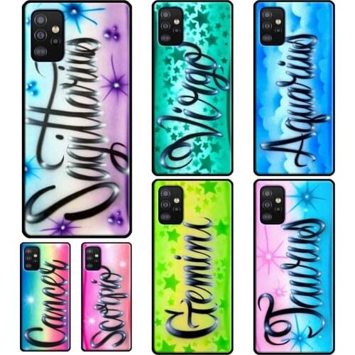 Aries Leo Libra Pisces Virgo Capricorn Case For Samsung A50 A70 A40 A10 A20 A30S A02S A41 A51 A71 A12 A32 A42 A52 A72 A20e A21S