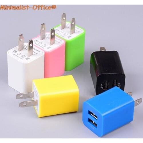 Colorful Travel Wall Charge Charger Power Adapter USA Plug USB AC Charger For iPhone X 8 7 6 5 5S 4 iPod Huawei Xiaomi HTC