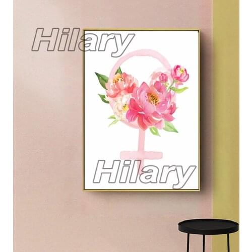 Flower Painting Wall Art Female Logo Flower Hd Print Painting Poster Home Living Room and Bedroom Customized Wall Art Decoration