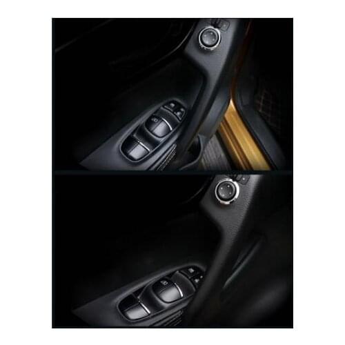 For Nissan Qashqai j11 X-trail T32 Almera Almera Sylphy Teana Tiida Chrome Car Window Lift Switch Button Cover Auto Accessories