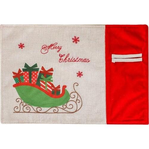 Home Christmas Placemat Fashion Rectangle Heat-Proof Holiday Placemat Dining Mat Home Heat Resistant Placemat Table Decor