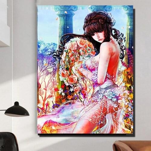 Fantasy Sexy Lady diamond embroidery Crystal mosaic Diamond painting,3d picture of rhinestone,mosaic full Square drill B152