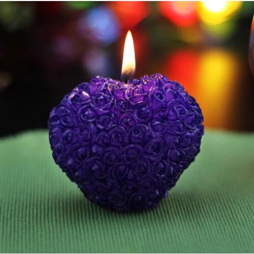 Handmade Silicone Mold For Cake Decoration Wedding Mould 3D Heart Rose Candle Form Valentine Day Soap Resin Form S0237AX