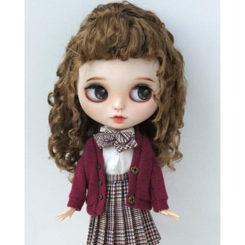 JD243 1/6 1/4 1/3 Fashion Synthetic Mohair Doll Wigs 6-7inch 7-8inch 8-9inch 9-10inch Teddy Bear Curly BJD Hair Style