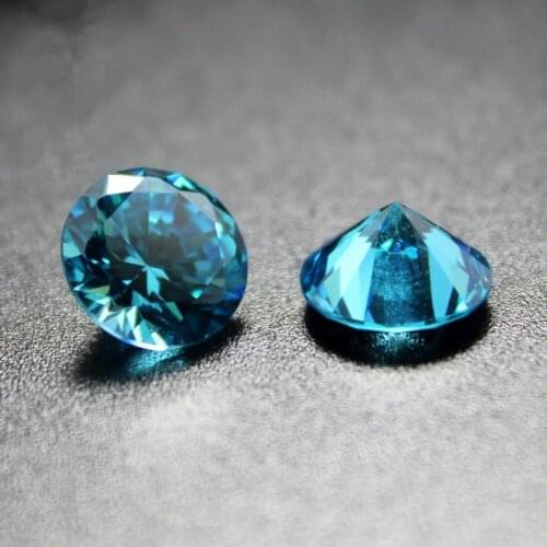 Joanlyn Aquamarine Round Faceted Gemstone Brilliant Cut Aquamarine Gem Multiple Sizes to Choose C38A