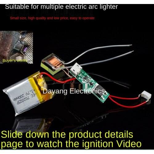 Hot selling small volume pulsed arc cigarette lighter / High voltage pack accessories electronic lighter kit USB charging
