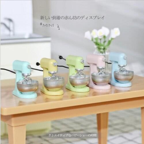 Dollhouse Miniature 1/12 Scale Mini Blender and bowl for Barbies blyth ob11 Kitchen Furniture Decration Accessories Toys