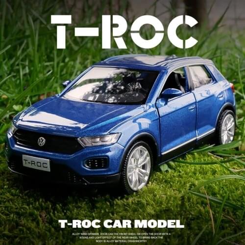 1/36 Volkswagens T-ROC Alloy Car Model Diecasts & Toy Vehicles Metal Car Model Simulation Pull Back Kids Toy Gift Free Shipping