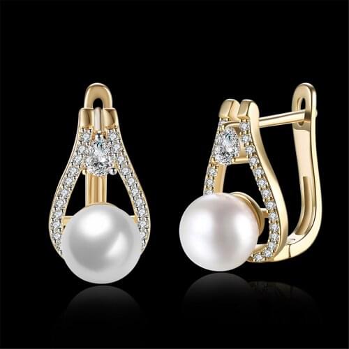Fashion Popular Ear Clip Pearl Earrings 2 Colors Aretes De Mujer Modernos 2020 Pearl Earrings CWQ