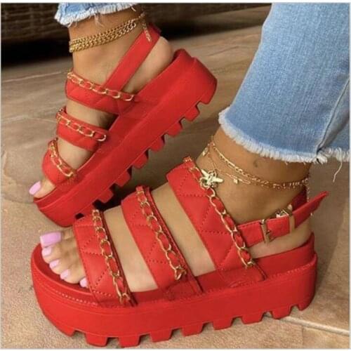 Fashiona Platform Womens Beach Shoes Thick Wedge Comfort Womens Sandals Back Trip Strap Party Womens Slippers Chaussure Femme