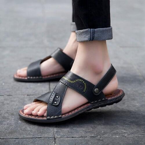 Men de couro sandel casa hombre masculino leather verano vietnam sandalet heren herren masculina genuine playa transpirables da