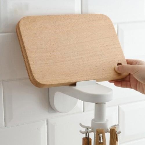 360 Degree Rotation Perforation-Free Kitchen Tool Cooking Utensils Set Multifunctional Wall 6 Sticky Hook