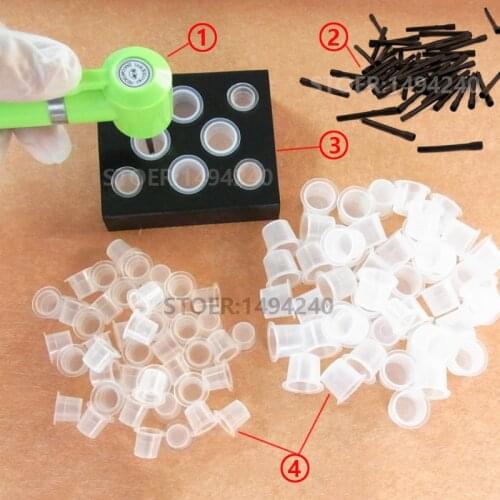 Hot Permanent Makeup Pigment Set Tattoo Ink Mixer with Sticks,Microblading Ink Cups and Stainless Steel Holder Tattoo Supplies