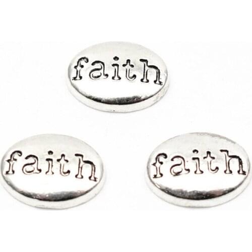 Wholesale 10pcs/lot faith floating charms Ovality Silver Alloy charms living glass memory lockets DIY Jewelry