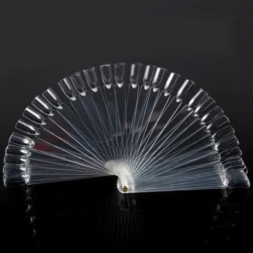 50Pcs Transparent Nail Art Tips Sticks Polish Display Fan Practice Tool Board Nails Tools nail art tool