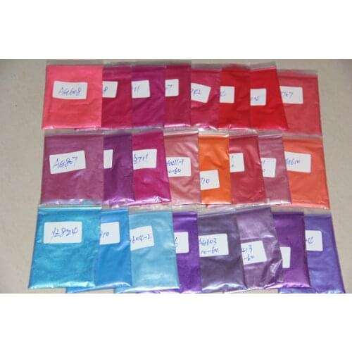 24 different beautiful colors Cosmetic Mica Color Pigment. Soap/Bath Bombs/Eye shadow/Lipstick/Makeup