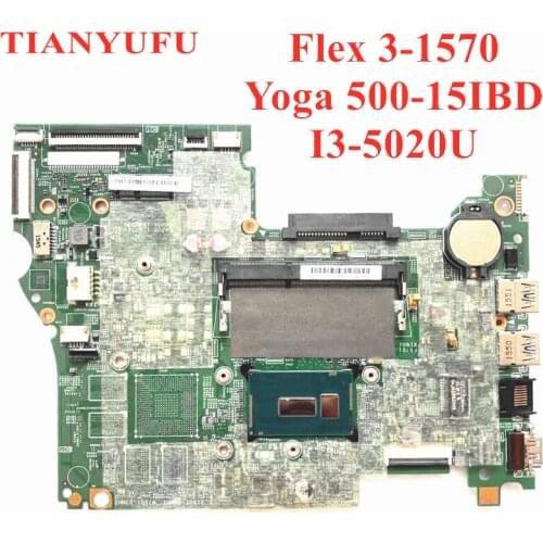 For Lenovo YOGA 500-15IBD Flex 3-1570 Laotop motherboard I3-5020U CPU 14217-1M DDR3L motherboard tested 100% work