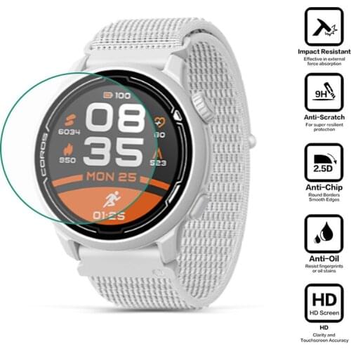 Tempered Glass Clear Protective Film Protection For Coros PACE 2 Sport Smart Watch Pace2 LCD Display Screen Protector Cover