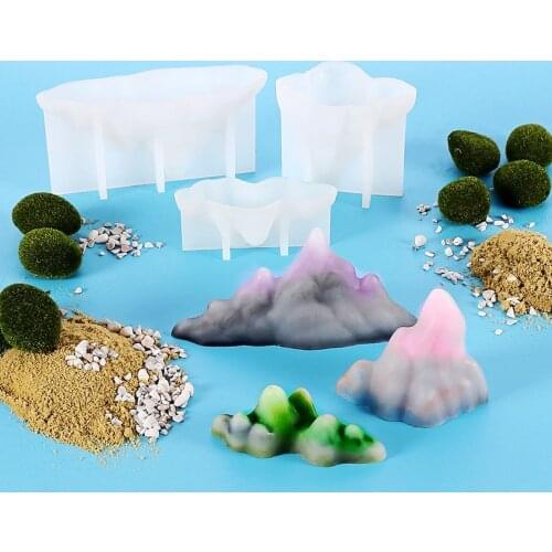 DIY Crystal Epoxy Pendulum Table Home Furnishing Mountain Peak Silicone Mould Home Tabletop Decoration Tool