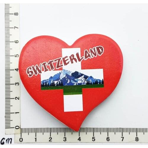 Switzerland)Fridge Magnet Creative Travel Commemorate Crafts 33D Ornaments Magnetism Resin Material Refrigerator Stickers