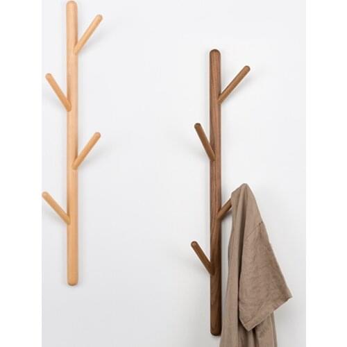Nordic Hanging Clothes Rack Wooden Hooks Key Coat Hat Storage Holder Sundries Hanger Porch Door Wall Organizer Tools Home Decor