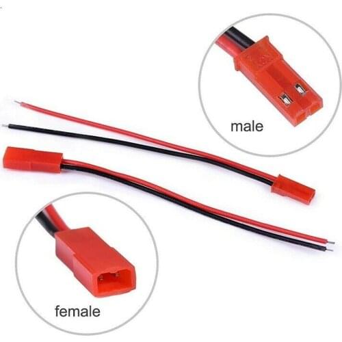 50pairs 100mm JST Connector Plug Cable Male & Female for RC Battery