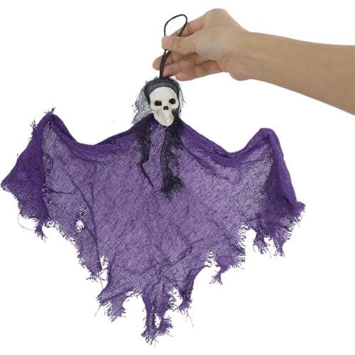 Halloween Party Decorations for Home Scary Hanging Skull Head Ghost Haunted House Escape Horror Props Ornament