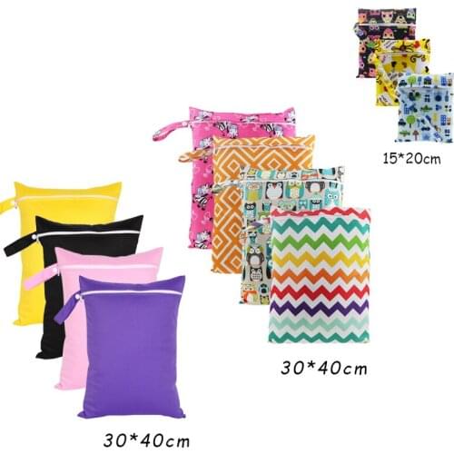 1Pc Baby Cloth Diaper Wet Dry Bag Pouch For Nursing Pads Menstrual Pads Stroller Mini Tote Waterproof Reusable Cloth Diaper Bag