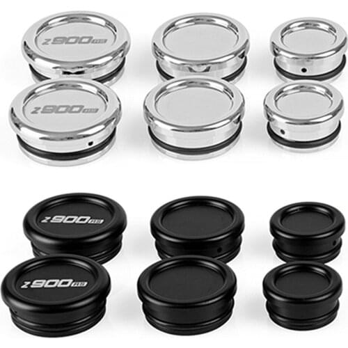2 Colors Aluminum Frame End Caps Blanking Plugs 6PCS Motorcycle Accessories For KAWASAKI Z900RS Z900 RS 2018 2019