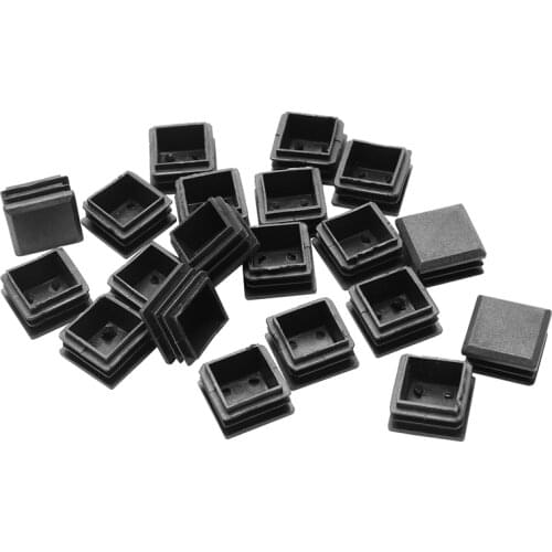 20 Pcs Plastic Office Chair Table Leg Glide Cap Tubing Pipe Insert 25mm x 25mm