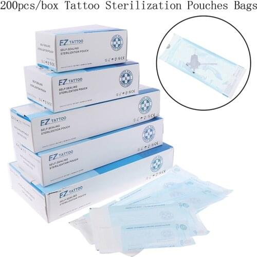 200pcs/box Self-sealing Sterilization Pouches Bags Medical-grade Bag DisposableTattoo Accessories Supplies 3 Sizes