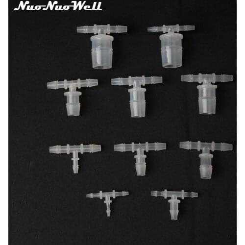 4pcs PP 4~20mm Reducing Tee Connector 3 Way Joint Silica gel Soft Hose T-type Adapter For Air Pump Water Pump Connector