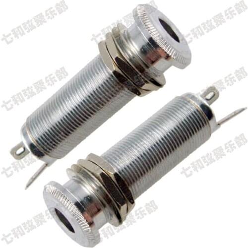 5 pcs 6.35mm guitar Strap Chrome Guitar Bass Threaded Cylinder output Input Jack Plug Socket 1/4" Pickup guitar accessories