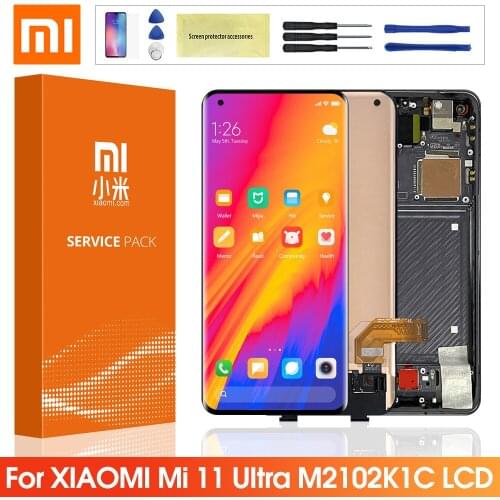 6.81'' OriginaL Screen For Xiaomi Mi 11 Ultra LCD Display Touch Screen Digitizer Panel For Xiaomi 11 Ultra M2102K1G LCD