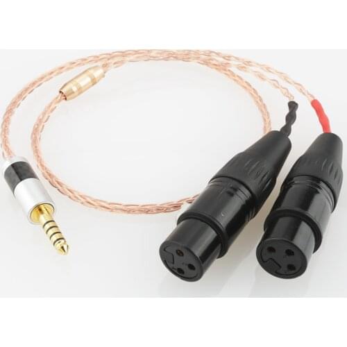 8Cores 4.4mm Plug to Dual 3Pin XLR Female/Male Connector Audio Adapter Cable