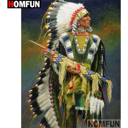 HOMFUN Full Square/Round Drill 5D DIY Diamond Painting "Character landscape" Cross Stitch 5D Home Decor A09116