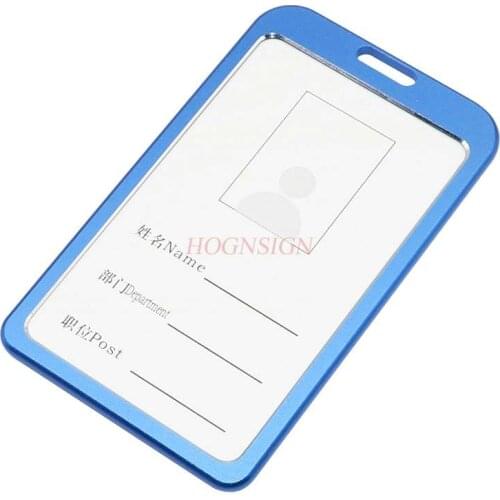 Aluminium alloy card holder High-gloss work card ID card set Work ID card badge Custom protective sleeve Listed label
