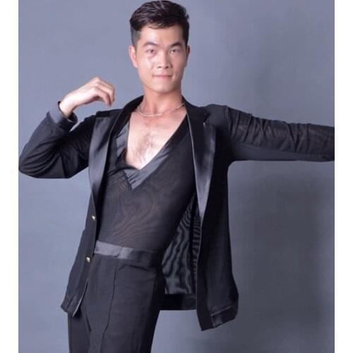 Latin dance V collar gauze even undewaist bodysuit underwaist MS12005