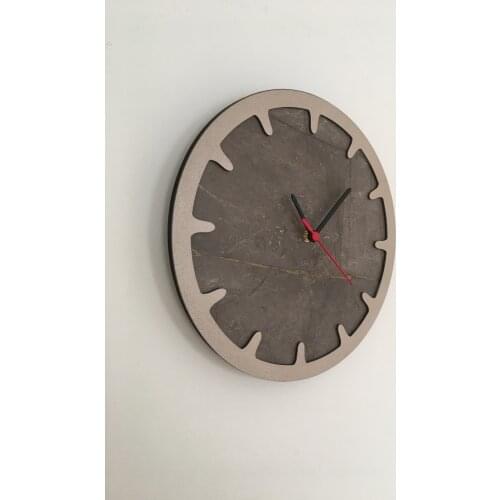 North Designed the Gordian Silver Bar Decorative Wall Clock 30 Cm