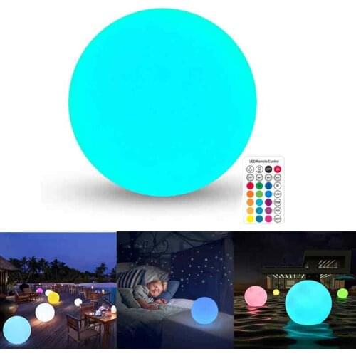 LED Solar Ball Light Color-changing Swimming Pool Garden Lawn Luminous Remote Control Discolorate Outdoor Waterproof Ball Lamp