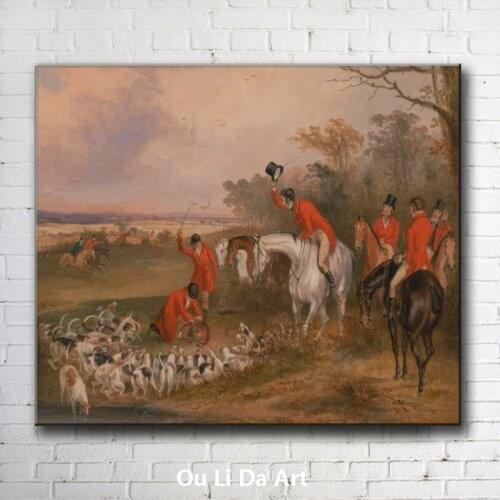 Classical court figures man riding horse dogs scenery oil painting canvas printing printed on canvas wall art decoration picture