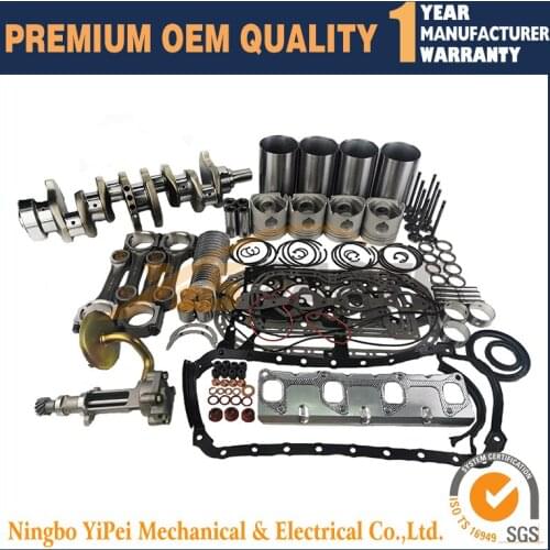 In stock Isuzu 4JB1 Overhaul Kit, Crankshaft,Nozzles,Connect Rods For Bobcat 843 853 1213