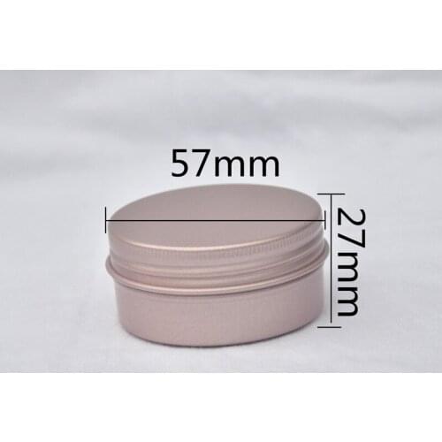50/100pcs 50g Rose Gold Aluminum Jar Metal Containers Lip Balm Container Empty Candle Jars Cream Pot Box