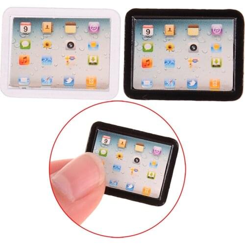 Miniature Toy 1:12 Scale Mini pad Doll House Miniature Toy Laptop Computer Toy Doll Food Kitchen Living Room Decoration