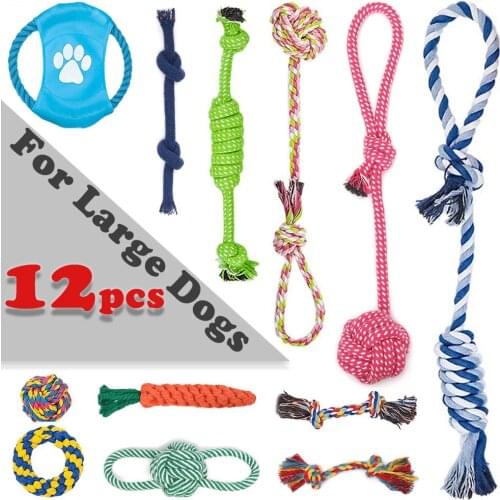 Pet Dog Toys Set Cotton Chew Toy for Dogs Ball Toys for Large Small Dog Outdoor Training Teeth Clean Pets Interactive Toy TY0116