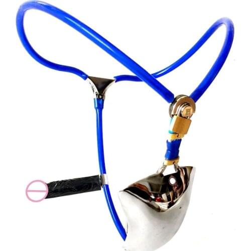 Invisible Wear Male Chastity Belt Penis Cage Pants With Anal Dildo Penis Stainless Steel Metal Chastity Device Cock Cage Cbt