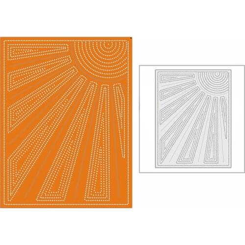 New 2021 Spotted Sunlight Panel Metal Cutting Dies for DIY Scrapbooking and Card Making Background Embossing Craft No Stamps