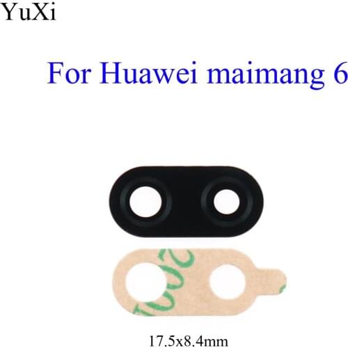 YuXi New Rear Back Camera Lens Glass Cover with Adhesive Sticker Tape For Huawei Maimang 6 Replacement Parts